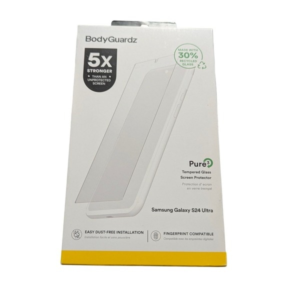 BbN BodyGuardz Pure3 Tempered Glass Screen Protector Samsung Galaxy S24 Ultra - Picture 1 of 2
